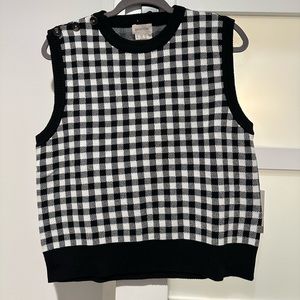 NWT!! Brixton gingham sweater vest. Black/white. Size medium.